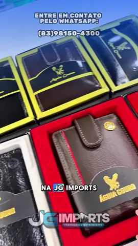 Estilo, resistência e qualidade que você merece! + As carteiras de couro da Águia de Couro já estão disponíveis na JG Imports • Modelos exclusivos  Acabamento premium * Várias divisórias « Kits com carteira + cinto de couro legítimo Venha garantir a sua e elevar seu estilo com qualidade de verdade! #JGImports #CarteirasDeCouro #ÁguiadeCouro #EstiloMasculino #CintoDeCouro   
