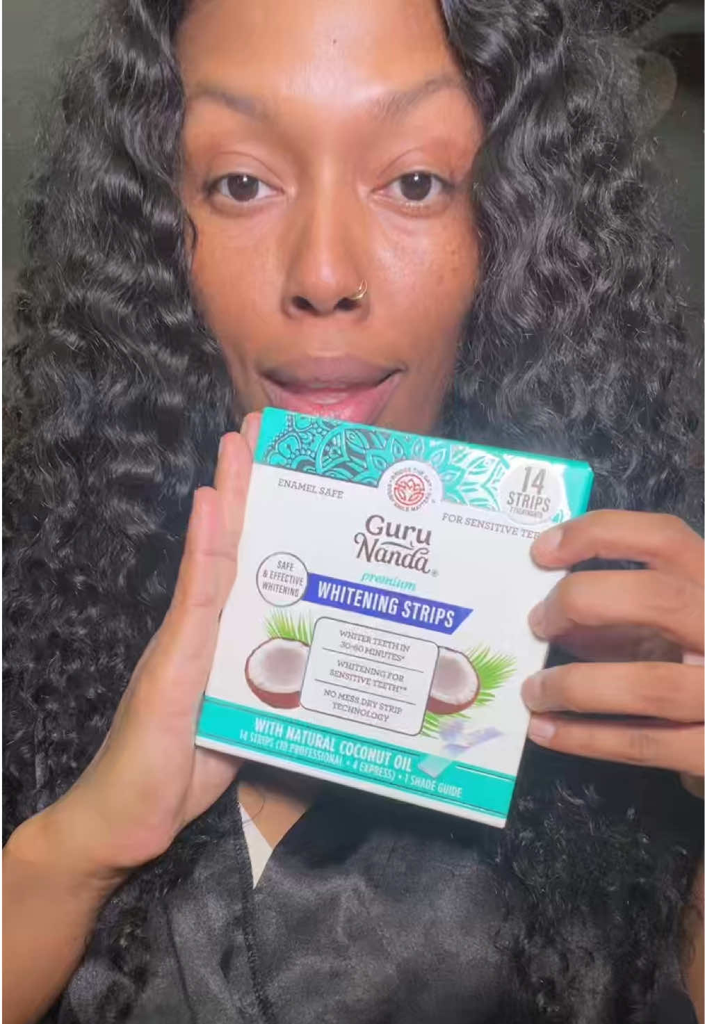 This is How I whiten my teeth at home without irritating my gums or causing sensitivity to my teeth with the guru nanda teeth whitening strips  #teethwhitening #whiteteeth #whiteningstrips #gurunanda #teeth 