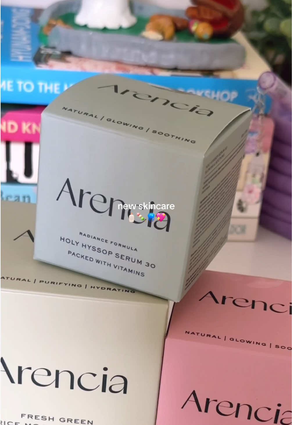 New skincare! I see this all over my fyp so I had to try this to see if it’s actually that amazing!🤩 mochi cleanser and the two serums should help with minimising pores and hyperpigmentation 🥹 #asmr #skincare #fyp #tiktokmademebuyit #arencia 