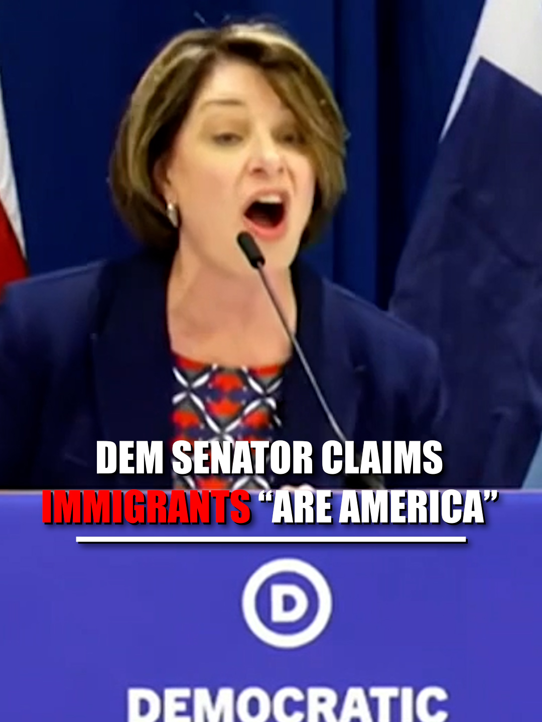 Democratic Senator Amy Klobuchar takes a dig at President Trump's immigration policies: 