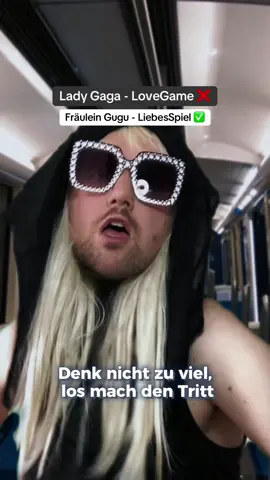 Einen großen Applaus für die Königin des Pops: Fräulein Gugu 🪩!!  Lady Gaga LoveGame auf Deutsch - Fräulein Gugu Liebesspiel  #ladygaga #parodie #popmusik #fyp #fräuleingugu 