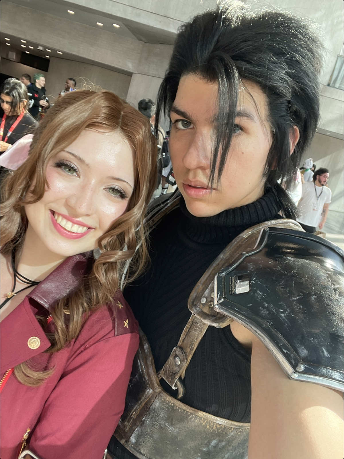 My man is so pretty 😭❤️ @Andres @Anime NYC #finalfantasy #aerithgainsborough #zackfair #animenyc 