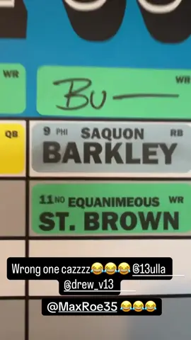 Drafted the wrong St. Brown… Bad beat 😂 (via @DrewDeezy13) #nfl #fantasyfootball #amonrastbrown 