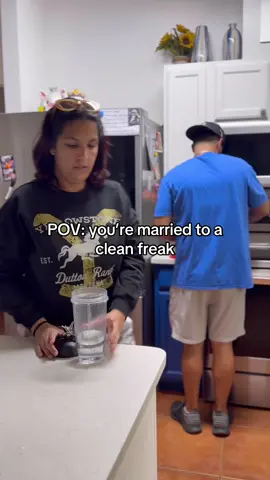 POV: you’re married to a clean freak #couples #couplescomedy #silentandamanda 