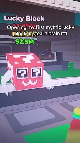 Opening my first lucky block in steal a brainrot! #fyp #robloxfyp #brainrot #luckyblock 