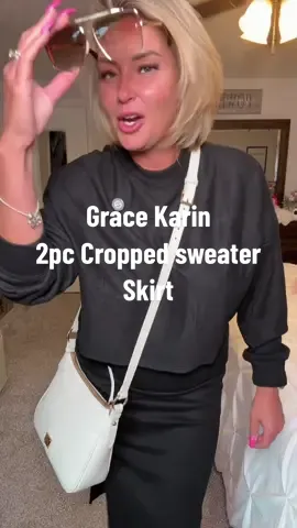 A cute and stylish 2pc set that can take you from work to a dinner date with no effort 🖤 #gracekarin #2pcset #fallfashion #womensfashion #tiktokshopcreatorpicks @Grace Karin US Shop 