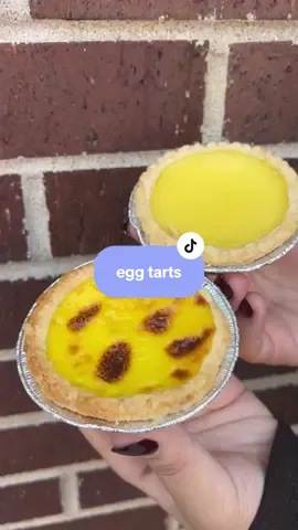 Regular or Portuguese Egg Tarts? Get one of each. Conduct ‘serious research.’ Publish findings in your stories. #eggtart #eggtarts #portugueseeggtart #chinesebakery #chinesepastries 