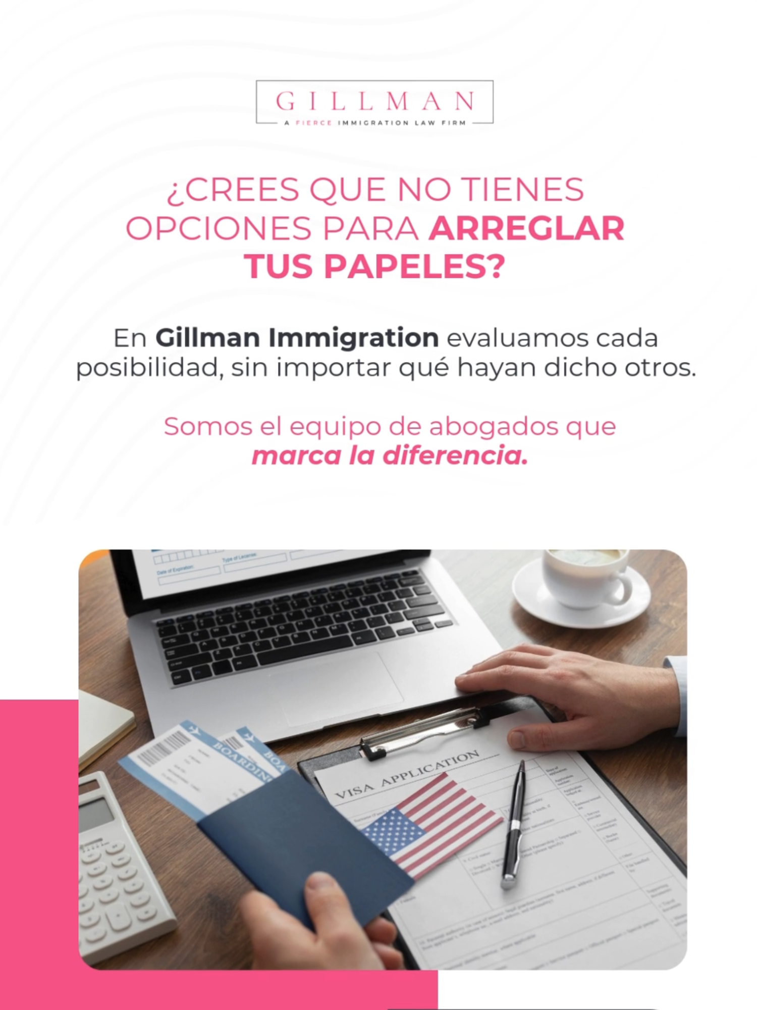 ¿Te dijeron que no tienes opciones? ⚖️🚫 La verdad es que, hasta que un equipo que luche de verdad por ti revise tu caso… no lo sabrás. En Gillman Immigration Law evaluamos cada posibilidad, buscamos cada estrategia y no nos rendimos hasta agotar todas las opciones. 🔥 📞 Llámanos: (612) 453-2691. #kikigillman #gillmanimmigration #immigration #immigrationconsultant #immigrationlaw #citizenship #greencards #immigrationattorney #immigrationnews