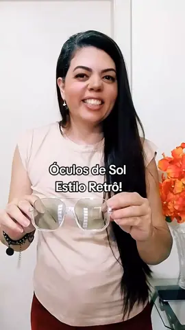 Óculos de Sol De Meia Moldura Inferior Estilo Retrô  #vendas #tiktokshop 