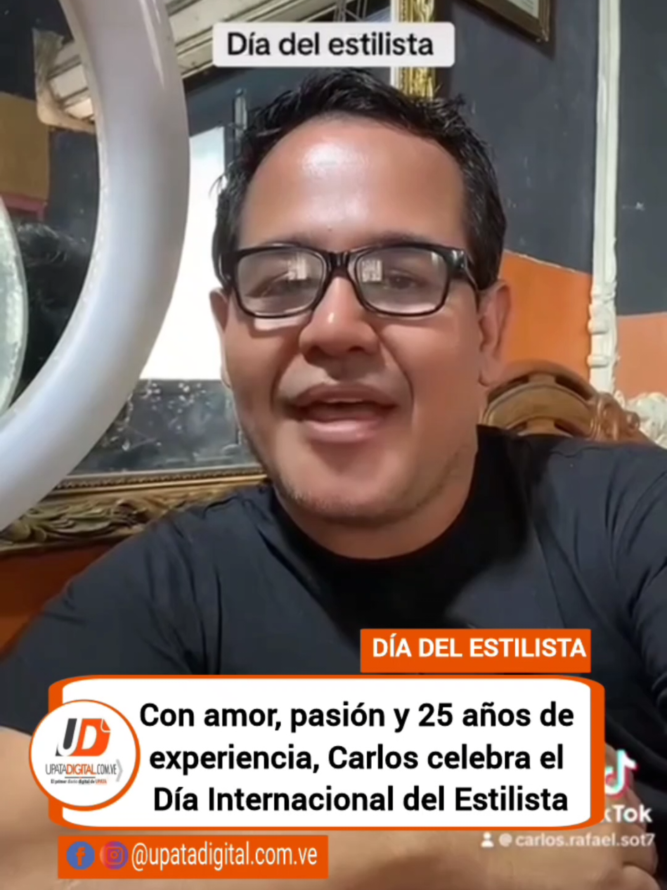 #DíaDelEstilista ✂️💇‍♀️📍Upata, 25 de agosto✨En el marco del Día Internacional del Estilista, Carlos Estilista Profesional, con más de 25 años de trayectoria en el oficio, celebra junto a sus clientes y colegas esta fecha que rinde homenaje a quienes, con creatividad y dedicación, transforman la belleza y la autoestima de las personas. 🌟💖 🙏 Carlos expresa su profundo agradecimiento a Dios por permitirle ejercer una profesión que considera un verdadero regalo de vida: “Ha sido un tiempo maravilloso, lleno de muchísimo amor y aprendizaje. Atenderlos a ustedes ha cambiado mi vida, y cada día me motiva a seguir aprendiendo con todas las nuevas tendencias y productos que llegan al mercado”. 💇‍♂️ Asimismo, destaca que más allá de la técnica, el estilista debe ser también un buen gerente y un servidor atento, capaz de brindar cariño y respeto a cada cliente que llega con una historia reflejada en su cabello. 💬 “Cada cabello tiene una historia. Me siento bendecido de poder trabajar con mis manos y de vivir en esta tierra hermosa que se llama Venezuela 🇻🇪, un país de oportunidades y riqueza. Agradezco a mis clientes que me permiten seguir avanzando y creciendo en esta carrera”. ✨ Finalmente, envió un emotivo mensaje de felicitación a sus colegas del municipio Piar, de toda Venezuela y del mundo: “¡Feliz Día del Estilista a todos los que cada día trabajan con pasión y esfuerzo para llevar un sustento a su hogar y regalar sonrisas a través de su arte!”. 📌 Encuéntranos en: 📍 Calle Miranda, cerca del Mercado Municipal, Upata, Estado Bolívar. 📲 Reservas e información: 📞 (¡Atendemos en todo el estado Bolívar!). 💥 ¡Síguenos y no te pierdas nada! 👉 Instagram: @carlos_estilista_ 👉 TikTok: @carlosestilista2