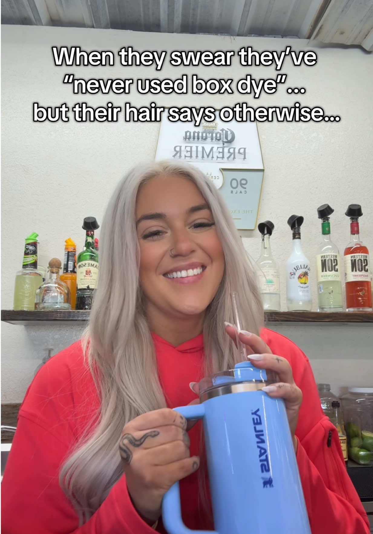 Be honest… who here has lied to their stylist about box dye? 👀😂  #boxdye #hairstylistsoftiktok #trending 
