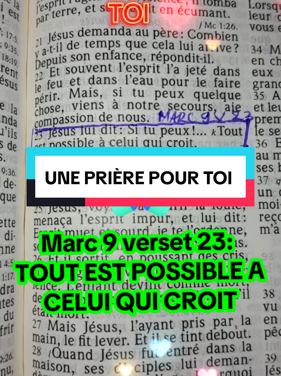 UNE PRIÈRE POUR TOI #tiktokchretien #chretien #prière 