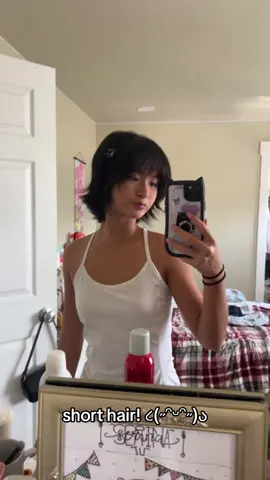 I feel so free #shorthair #hairstyle #asian #shorthairstyles #crosscountry 