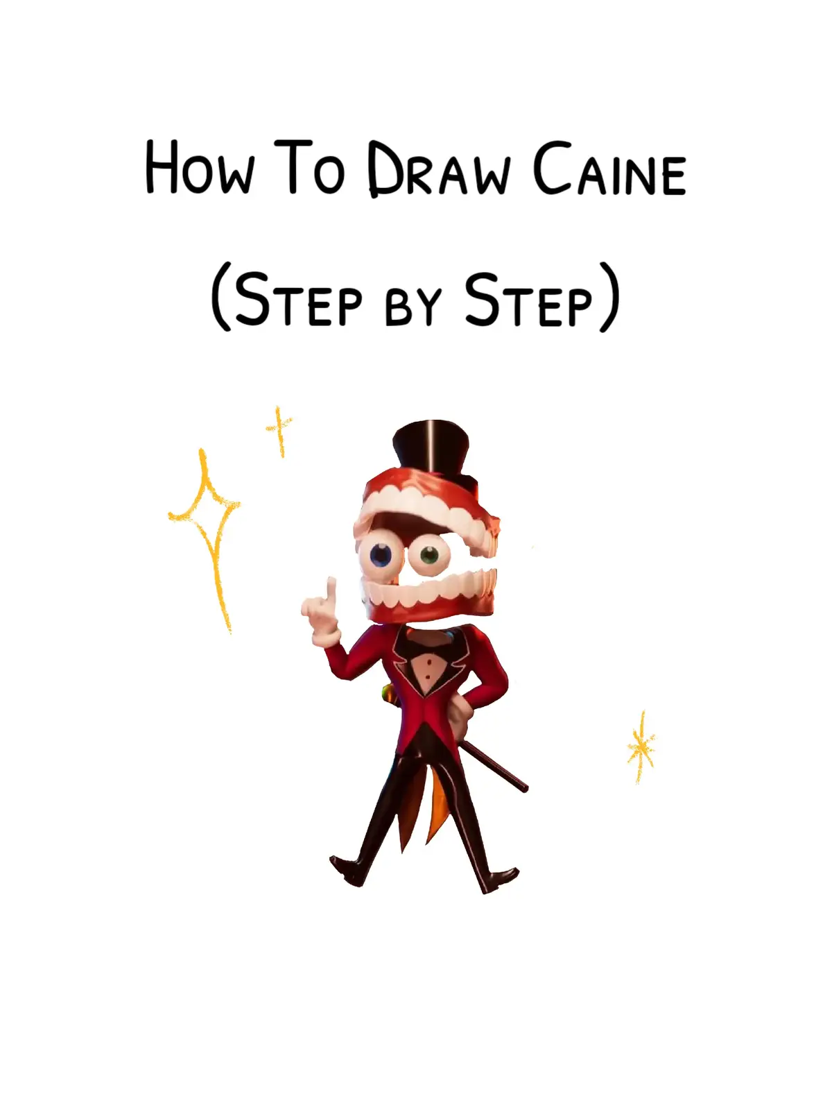 How to draw Caine #tadc #amazingdigitalcircus #caine #fyp #tadccaine 