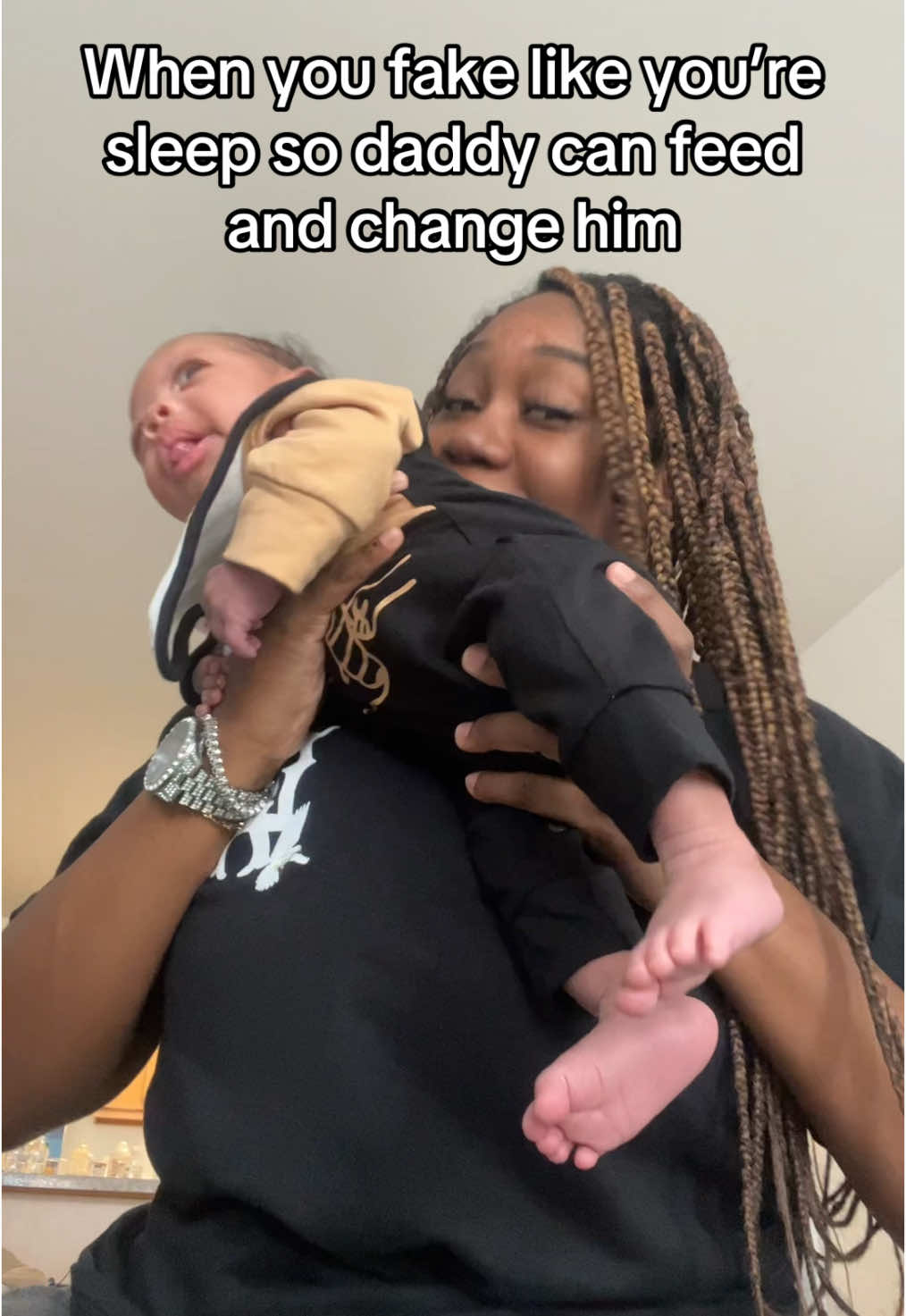 Finally got him to burp during this #funny #ftm #firsttimemom #postpartum #viral #trending 