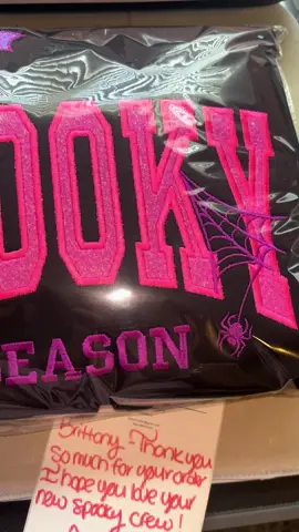 Thank you Brittany! I hope you love it😍🥰🙏💜💕  #embroidery #SmallBusiness #shippingorders #spookyseason #halloween 