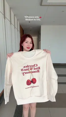 Sobrang cutie and mura 🙈 159 pesos lang to sissy!  Available sizes Medium to 2Xl #cherryhoodie #hoodie #fyp 