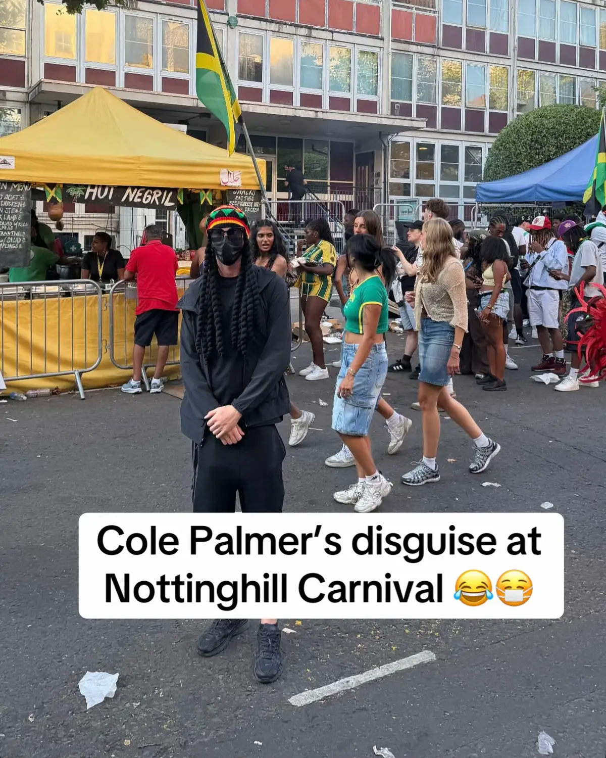 Cole Palmer’s disguise at Nottinghill Carnival 😂😷 #Chelsea #ChelseaFC #England 