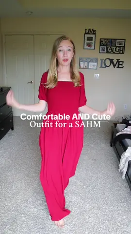 Yes as a stay at home mom we all know the messy bun and sweatpants look and I get it. Why dress up when you are staying home with the kids. But I am wanting a mommy glow up and dressing up a little bit more definitely helps boost my confidence postpartum and makes me feel better!  This dressy jumpsuit not only a comfortable outfit for a stay at home mom but it’s also cute and feels put together!  #momfits #momstyle #momfashion #momoutfit #momootd 