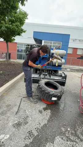 Demo + Air Tire = Flat!! #tiredoctor #tireguy #tires #construction