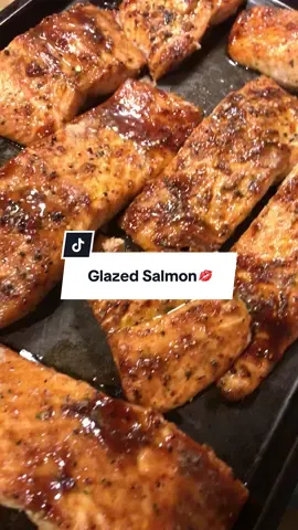 Glazed salmon for dinner.💋 #KisstheCookinHeels #CookingWithKTCIH #ComeOnInThisKitchen #NowThatsAPlate 