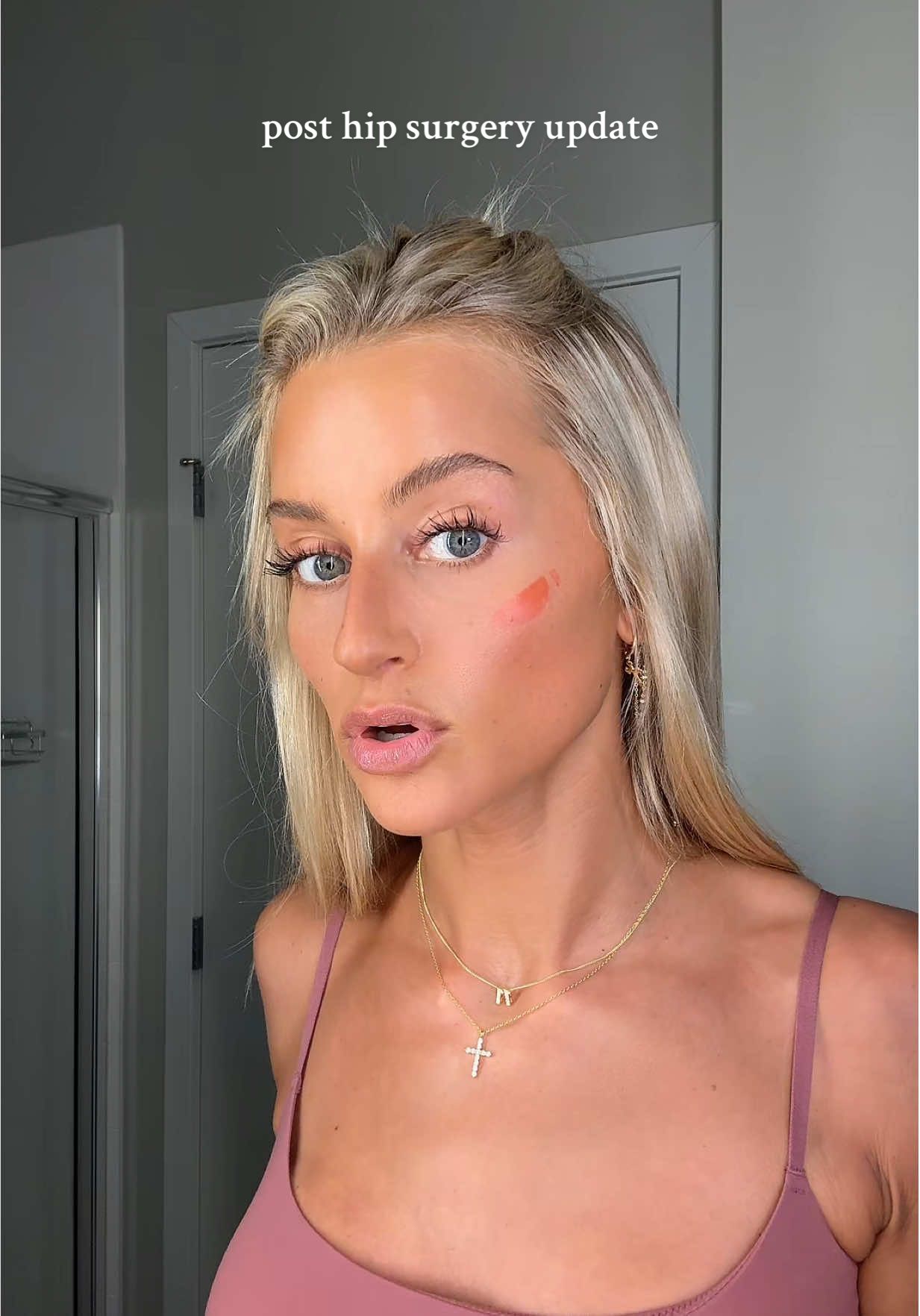 hi missed you guys ☺️ wanted to check in & thank you for all of the kind messages 😭 also the @rhode skin sun soak blush is stunning!!!