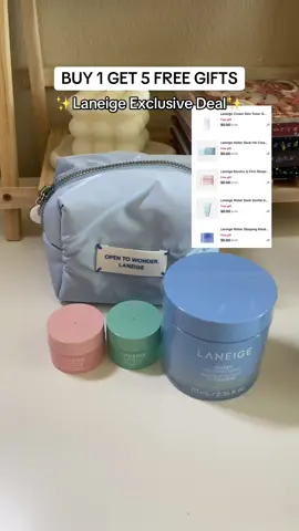 Never seen so many free gifts from a brand before 😱 #laneige_us #laneigenextgen_challenge #laneige_contest #laneige #tiktokshoplabordaysale @laneige_us 