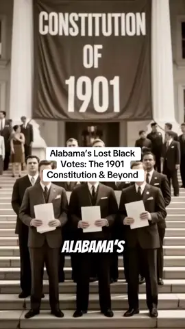 Alabama’s Lost Black Votes: The 1901 Constitution & Beyond Alabama History Black Alabama The Black Belt Jim Crow South Black Southern Legacy Civil Rights Alabama Vote Suppression Disenfranchisement History Southern Black Stories Generational Pain #BlackHistory #VotingRights #CivilRights #AlabamaHistory #LostBlackVotes