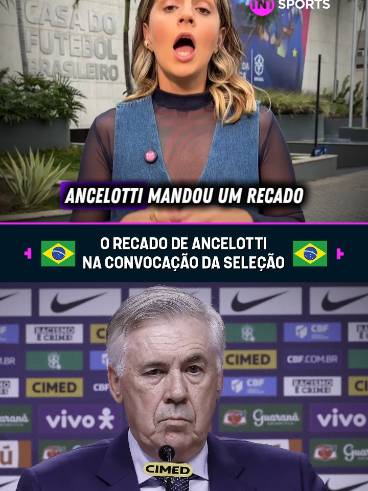 PRA JOGAR COM O ANCELOTTI TEM QUE MOSTRAR EM CAMPO! 🇧🇷🇧🇷 O treinador mandou o recado nessa convocação e demonstrou que quer todos os jogadores 100% fisicamente e atuando em seus clubes para serem chamados para a Amarelinha! #tiktokesportes #foryoupage #footballtiktok #FutebolBrasileiro #brasil #brazil #selecaobrasileira #ancelotti #convocação