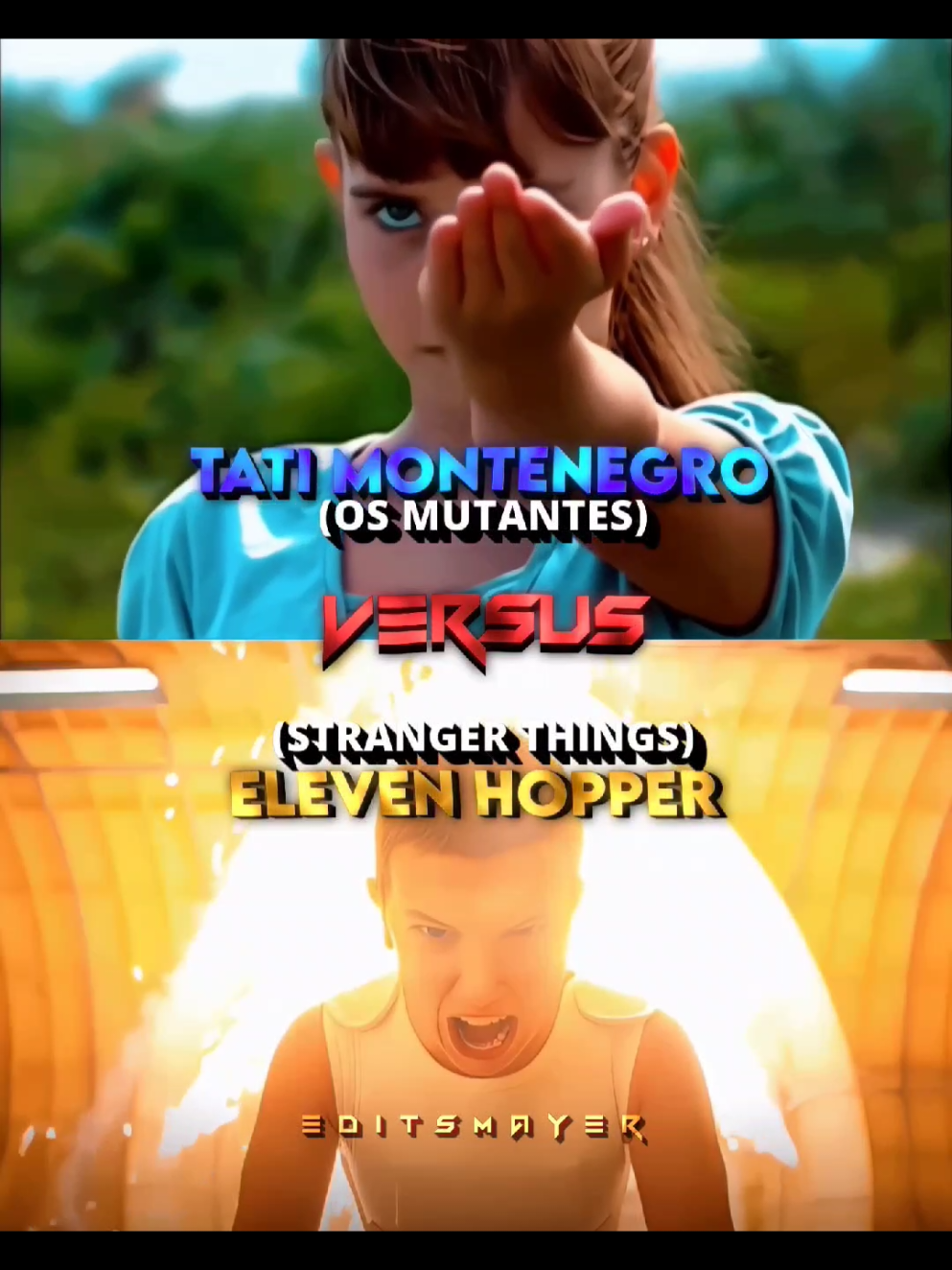 Tati vs onze #tatiosmutantes #tatimontenegro #osmutantes #strangerthings #eleven 