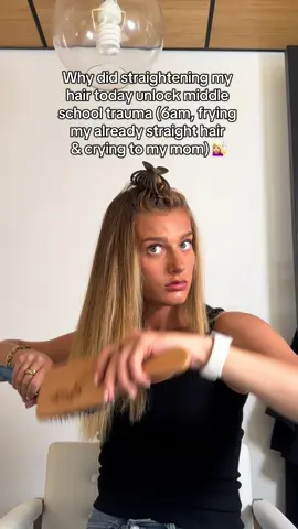 Crying to my mom about the knots in my hair every morning was a cannon event 🫠😮‍💨