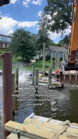 Probably like “look at these dumbasses” #fyp #relatable #bluecollar #marineconstruction #barge 
