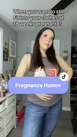 This was two weeks ago. I’m turning weeks right now and I still can hide a little bit. When is the belly gonna start popping? #firsttimemom #pregnantlife #secondtrimester #pregnancyhumor #pregnanttiktok 