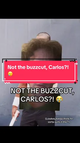 Carlos Alcaraz's buzzcut?! #tennistok #USOpen #alcaraz #sinner #djokovic 