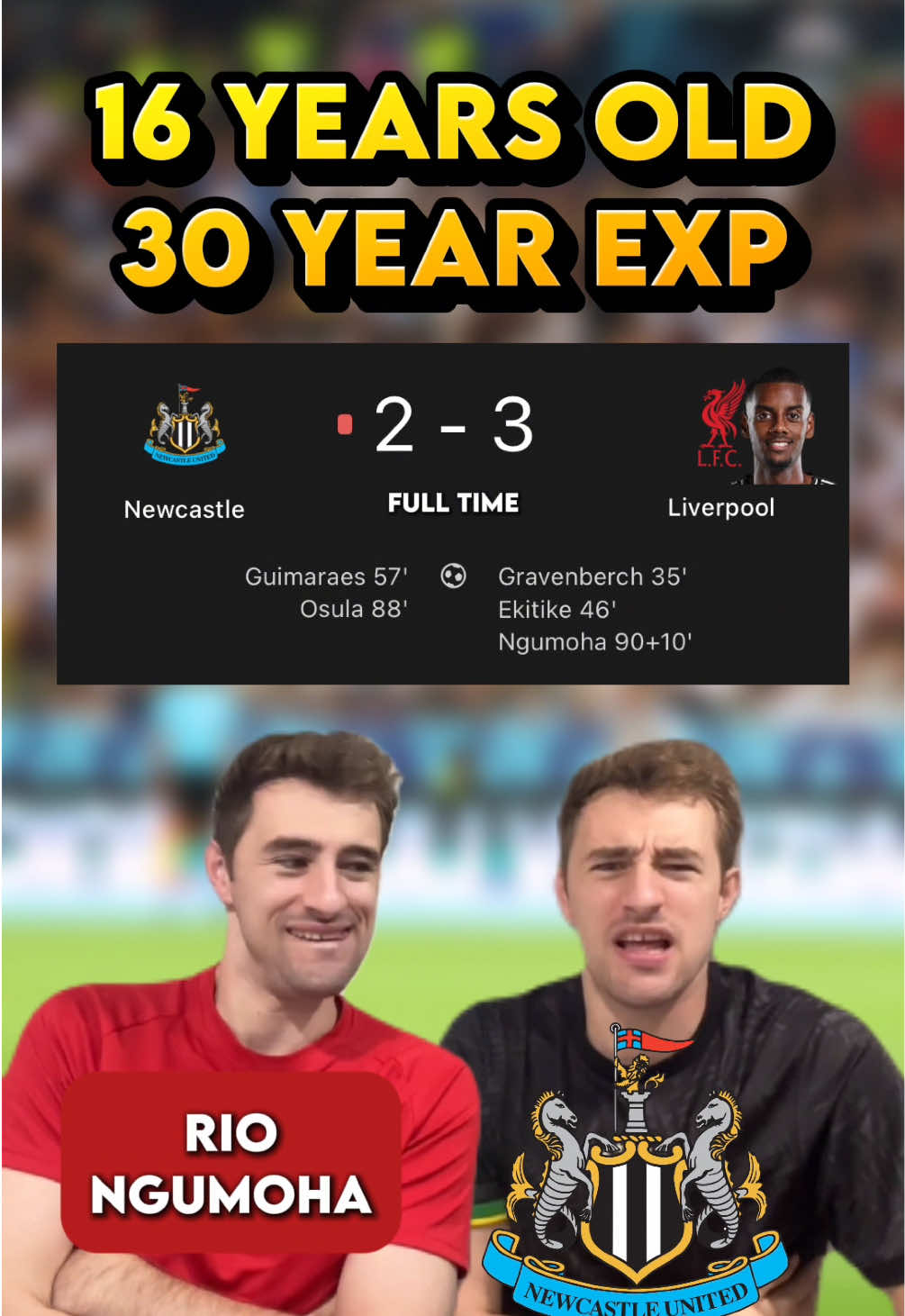 Liverpool win the ISAK WAR with Rio Nguhoma scoring the winner at 16 YEARS OLD 😨😭 #lfc #isakwar #PremierLeague #callumwm #liverpoolvsnewcastle