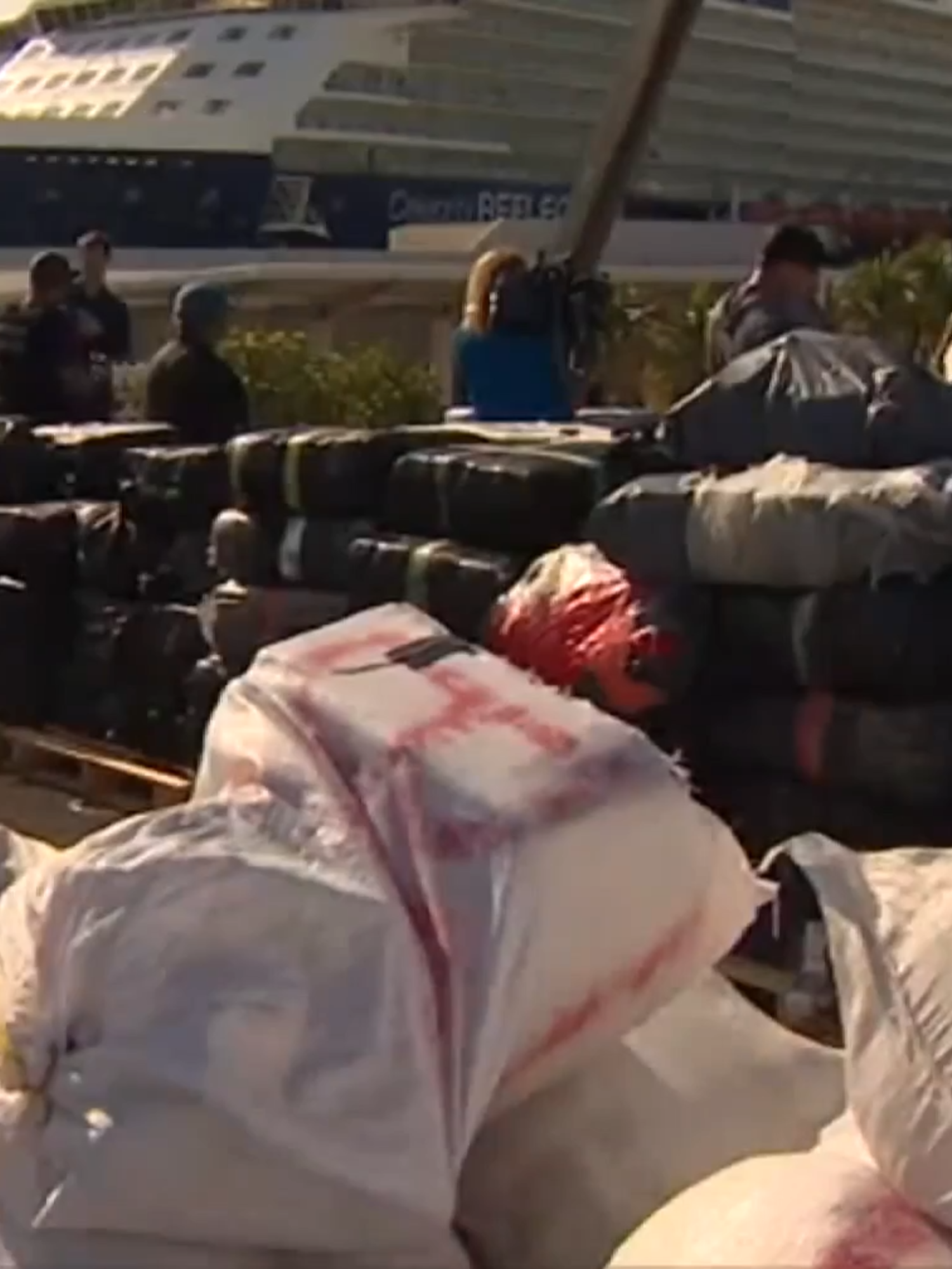 The U.S. Coast Guard offloaded over 38 tons of cocaine and marijuana Monday morning at Port Everglades in Fort Lauderdale, Florida. Officials said they intercepted enough cocaine to kill every person living in Florida by overdose.