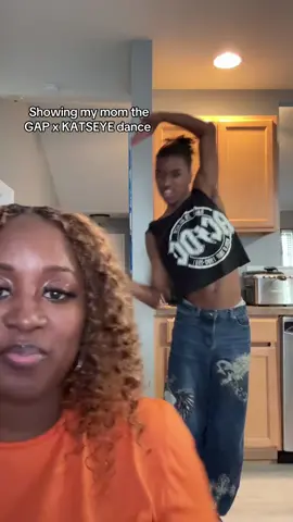 @Gap @KATSEYE i was showing my mom this dance and she wanted to be in the video🤣😭 #gap #katseye #mom #fyp #dance 