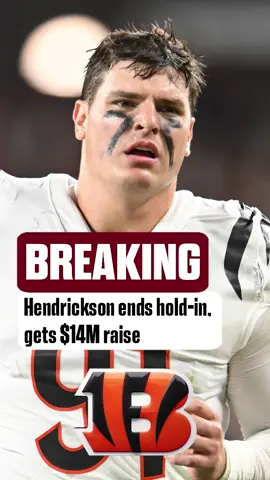 The $14 million raise will boost Henrickson’s 2025 salary to $30 million dollars. Hendrickson is still scheduled to become an unrestricted free agent after the season #nfl #bengals 
