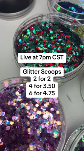 Come hang out at 7pm CST! 💕 #glitter 