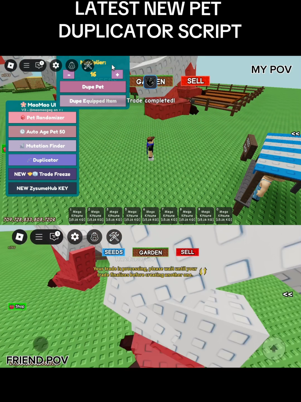 NEW PET DUPLICATOR METHOD IN GROW A GARDEN #roblox #robloxfyp #dupe #raccoon  #fyp 