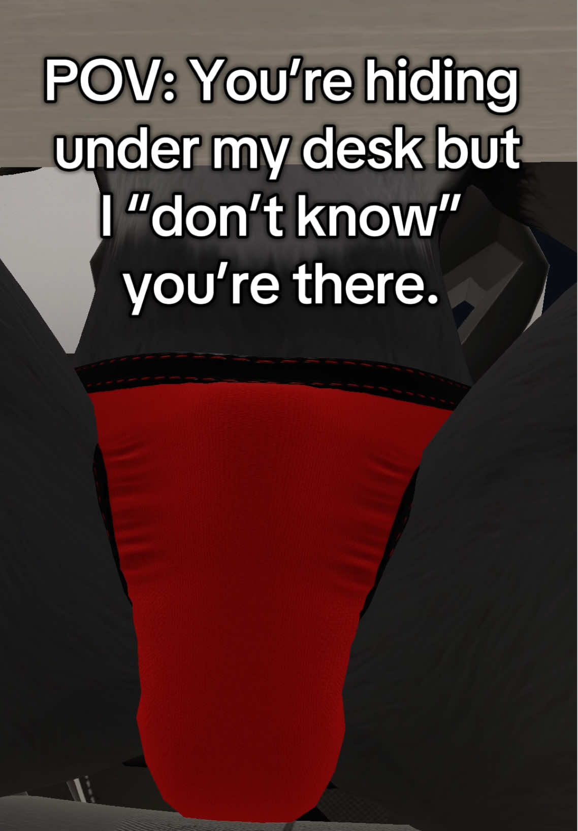 That’s a good under the desk puppy ^^ #furry #fyp #vrchat #furryfandom #furrycommunity #furryvrchat #desk #underthedesk #hiding #furrytiktok #furriesoftiktok 