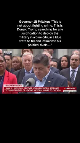 Governor JB Pritzker is 100% correct. 🎯 This was never ever about crime, it was about controlling people & making them submissive to Trump.  Trump is using the National Guard & the military to frighten people so that he can control them.  Trump is an authoritarian dictator & if we don’t stand up now the country we all knew & loved will be gone forever.  We are under attack by Trump, his administration & republican politicians.  There is no more sitting on the sidelines, rise up, unite & fight to take back our country. 