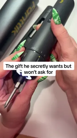 I promise you, he will be obsessed with the electric screwdriver! It’s so easy to use that even you can help him with house projects 🙂‍↕️ @Fanttik #fanttiktools #tools #screwdriver #giftsforhim #tiktokshopcreatorpicks 