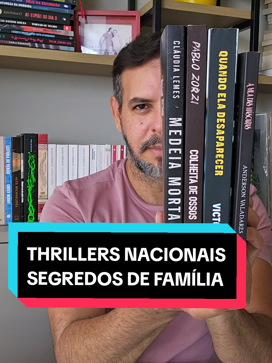 Esses livros mostram que os maiores segredos, mentiras e traições podem estar dentro de casa.  📖 Quando Ela Desaparecer – desaparecimento que expõe rancores e feridas familiares. @boninivictor @Faro Editorial  📖 Colheita de Ossos – traumas enterrados em uma fazenda isolada. #pablozorzi @Astral Cultural  📖 Medéia Morta – uma família despedaçada por fogo, violência e silêncio. @claudialemesautora @HarperCollins Brasil  📖 A Vila das Máscaras – tradições sombrias e segredos que ninguém ousa revelar. @Anderson Valadares  Se você gosta de thriller psicológico, segredos familiares e histórias cheias de suspense, esses livros não podem faltar na sua lista. 👉 Qual deles você teria coragem de encarar primeiro?