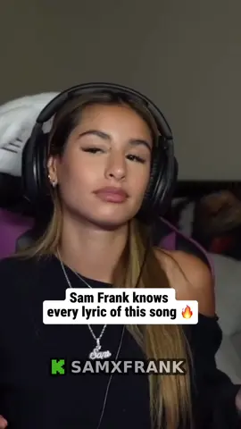 Sam Frank knows every lyric of this song 🔥#samxfrank #samfrank #streamer #lyrics #song 