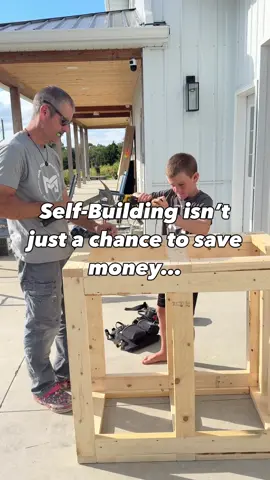 Getting to teach your kids while you self-build your barndominium IS the DREAM.