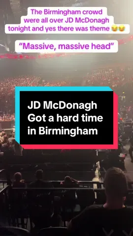 The Birmingham crowd  were all over JD McDonagh  tonight and yes there was theme. #wwebirmingham #wwemondaynightraw #jdmcdonagh #wwetok #wrestletok 