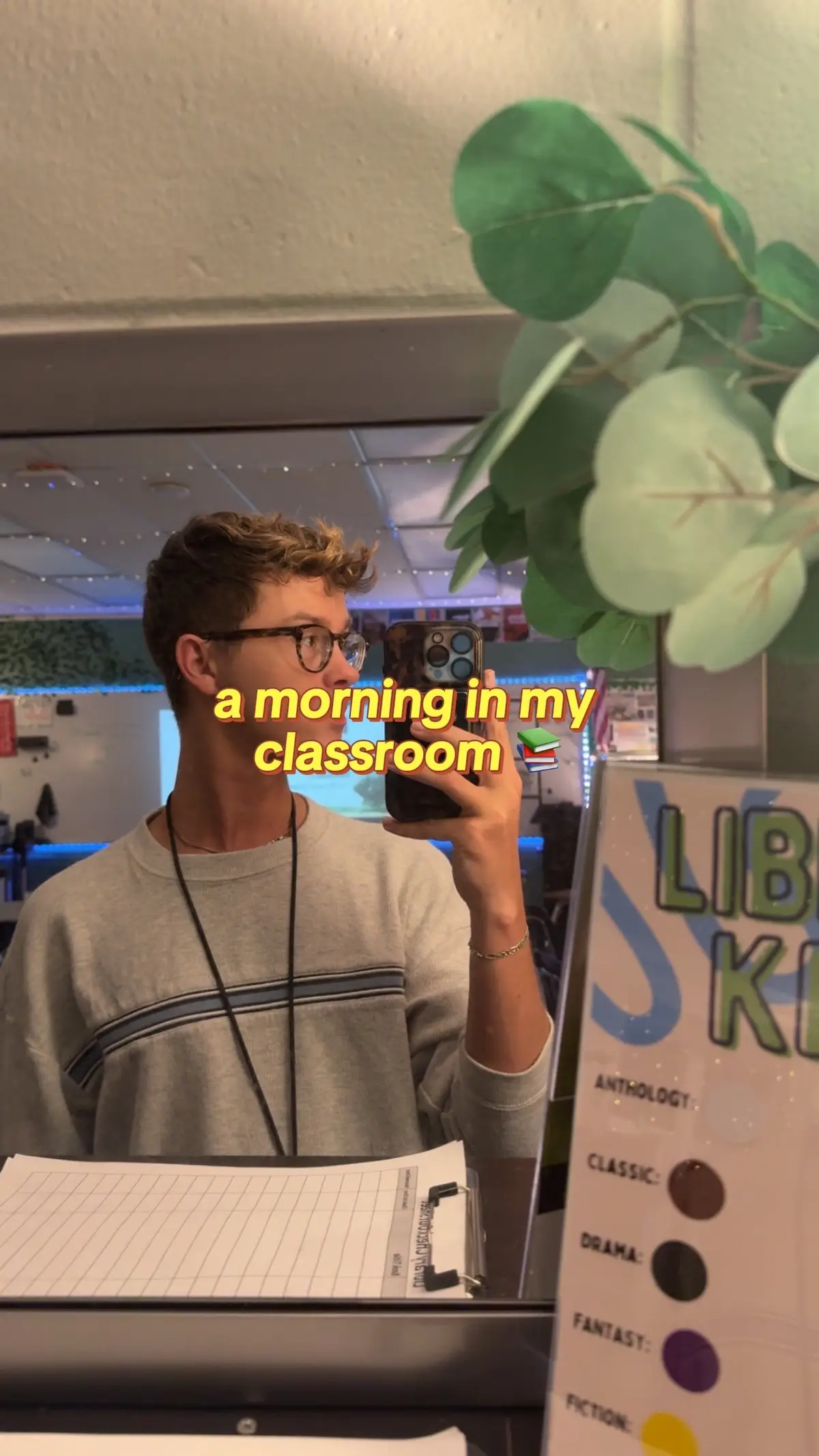 since school has started, I have been getting to work at 6am everyday. I don’t think I’ll keep this up all year but it’s a lot easier for me to get things done in the morning rather than after school. I also just enjoy the vibes in my room much more before the sun rises but getting up at 5am every day is taking me outtttttttt 🙃 to be fair, going to bed at like midnight every night is also not helping. maybe I’ll learn some day lmao (but shoutout to @Hatch for Sleep (not spons) I genuinely think that has been helping me wake up 🌙) #teacher #classroom #classroomdecor #teachersoftiktok #fyp 