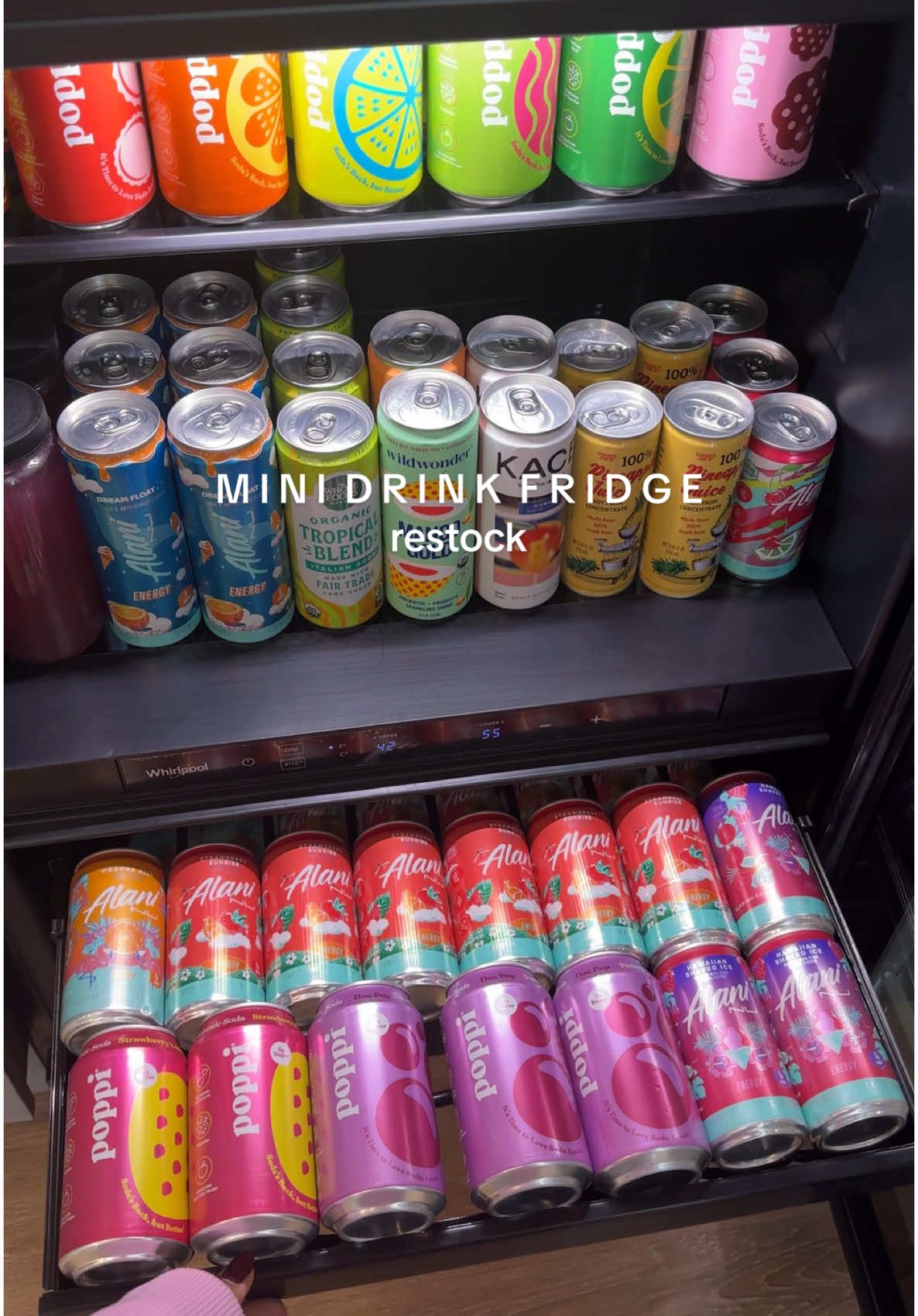 me 🤝 and a fun drinky drink | #fridgerestock #fridgeorganization #drinkfridge #restocking 