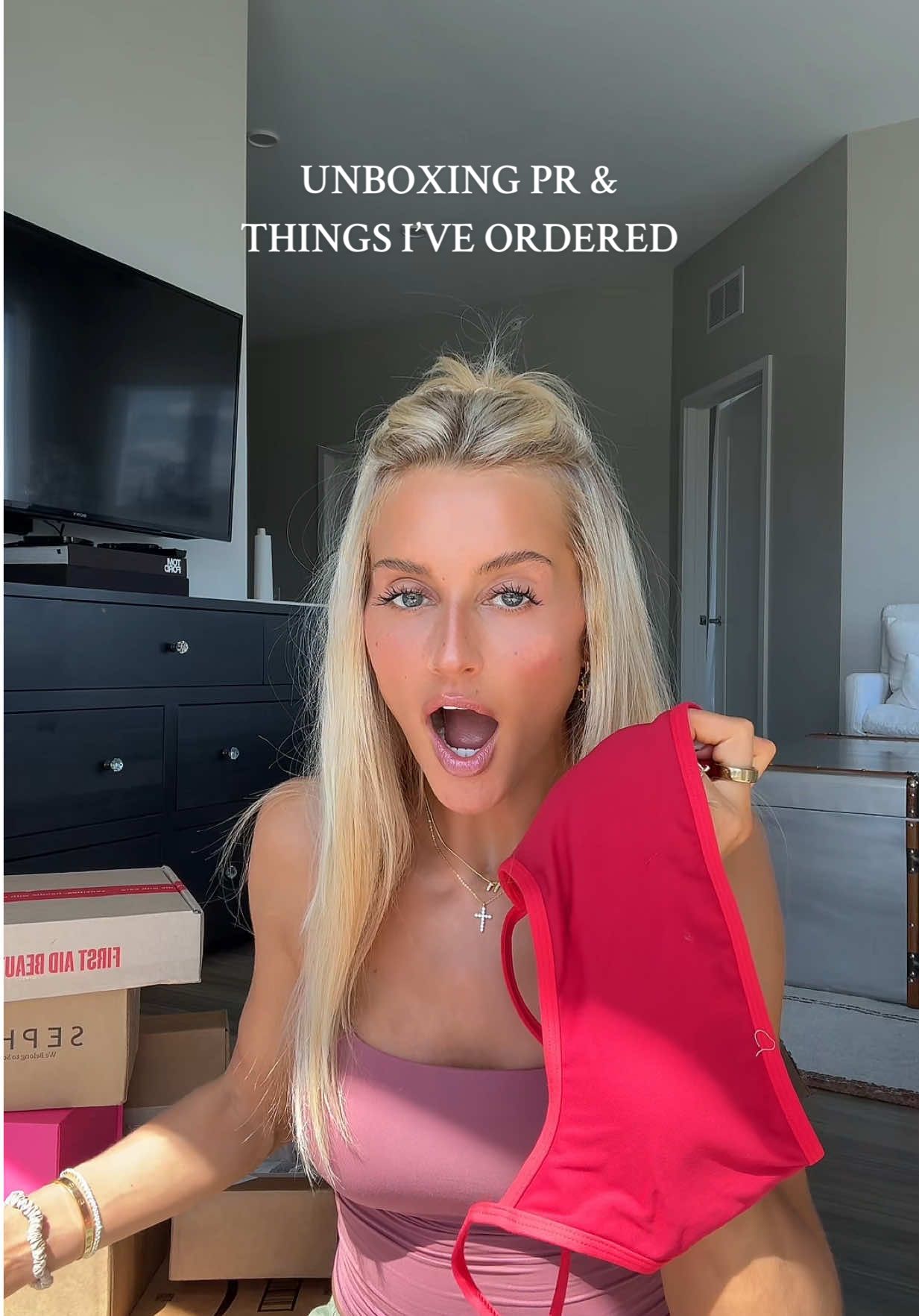 unboxing some fun PR & things I’ve ordered ☺️ I’ll have all products on my shopmy & LTK 💕  THANK YOU @Milkstain Apparel, @Jorry Francis, @Huda Beauty, @First Aid Beauty, @Peach & Lily, @Clean Simple Eats, @Neutrogena 